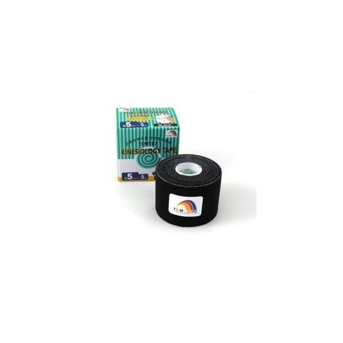 TEMTEX kinesio tape Tourmaline, čierna tejpovacia páska 5cm x 5m