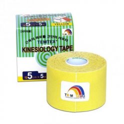 TEMTEX kinesio tape Tourmaline, žltá tejpovacia páska 5cm x 5m