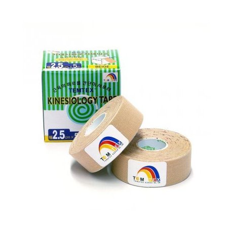 TEMTEX kinesio tape Classic, béžová tejpovacia páska 2 x 2,5 cm x 5m