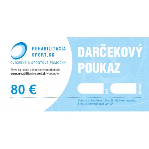 Darčekový poukaz v hodnote 80 €